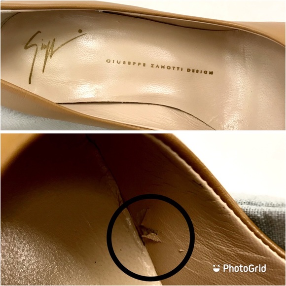 New GUISEPPE ZANOTTI Beige Platform Heels Size EU 39 / US 8.5 - Picture 11 of 12